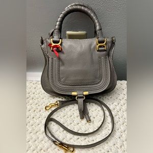 Chloe Marcie Mini Double Carry Leather Satchel Crossbody